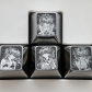 1U ESC / Arrow / WASD Titanium Alloy Artisan Keycaps Precision Pointillism for Mechanical Keyboard -Asuka Series